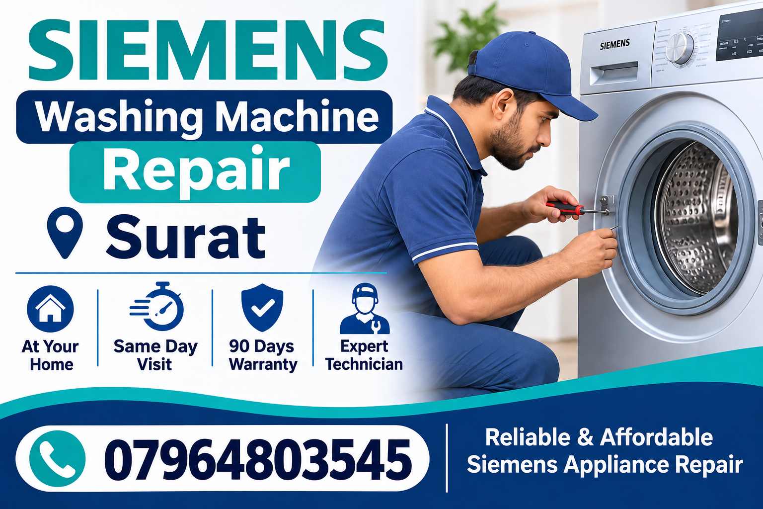 We Provide Reliable And Professional Siemens Appliance Repair Services In Ahmedabad, India, Offering Convenient Doorstep Repair And Maintenance Solutions For Your Home Appliances. Our Skilled Technicians Have Experience In Diagnosing Appliance Issues And Recommending Suitable Repair Solutions With Professional Care And Attention To Detail.